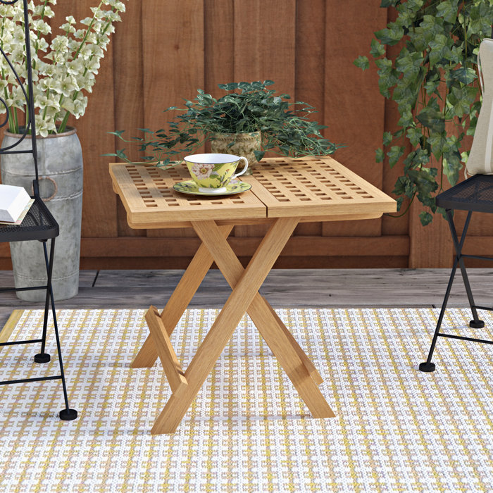 House of Hampton Bistrotisch Lux aus Teakholz | Wayfair.de